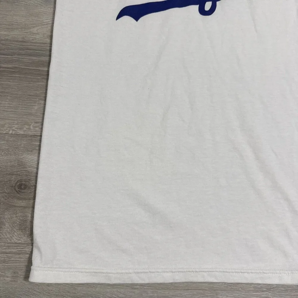 Los Angeles Dodgers Shirt Majestic Men’s Small White Henley MLB Baseball